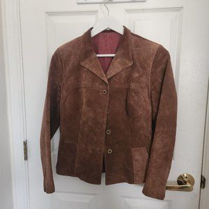 Olympic Genuine Leather Suede Jacket (Size 10)
